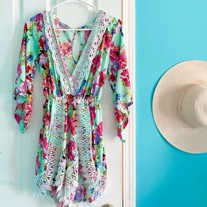 Floral vibrant romper